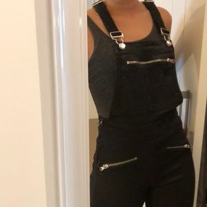 Black overalls